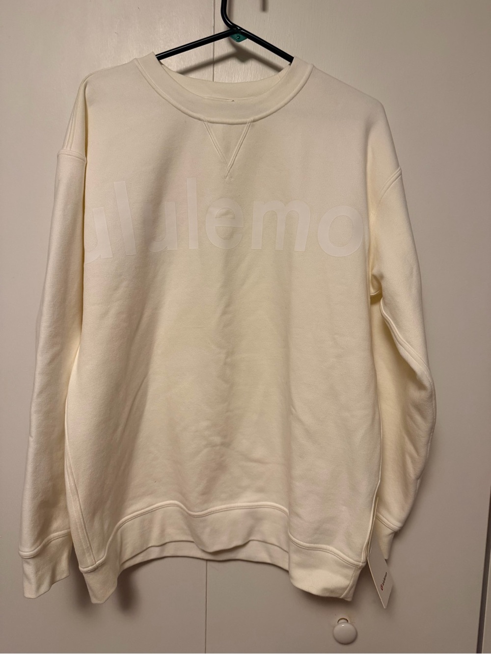 lululemon athletica Cream Crewneck Sweatshirt with Subtle Logo